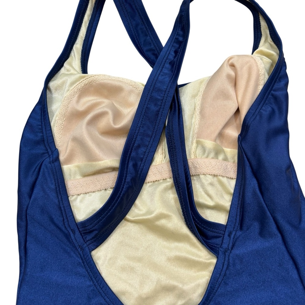 Ladies Speedo‎ Blue Scoop Neck One Piece Swim Suit Size 10 - Picture 2 of 10